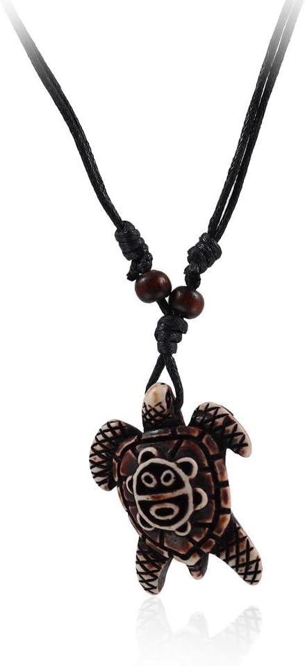 Adjustable Sea Turtle Pendant Necklace Set for Couples