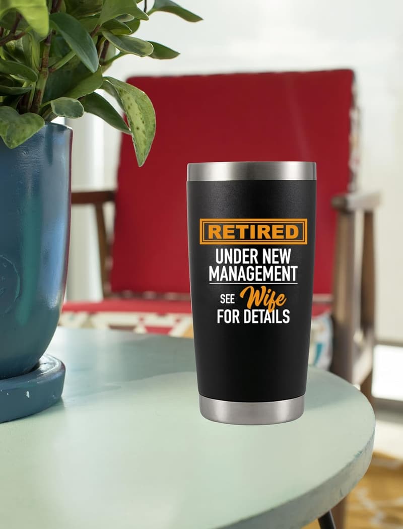 Happy Retirement 20 Oz Insulated Tumbler for Men