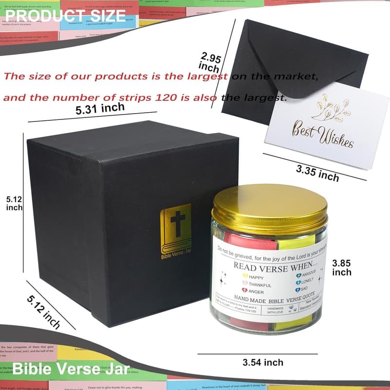 Bible Verse Jar - Inspirational Catholic Gift for All Ages