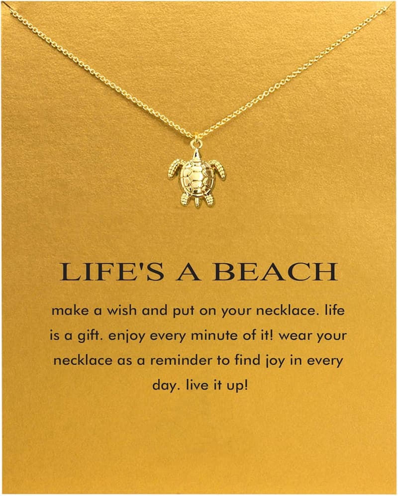 Friendship Anchor Compass Necklace with Good Luck Elephant