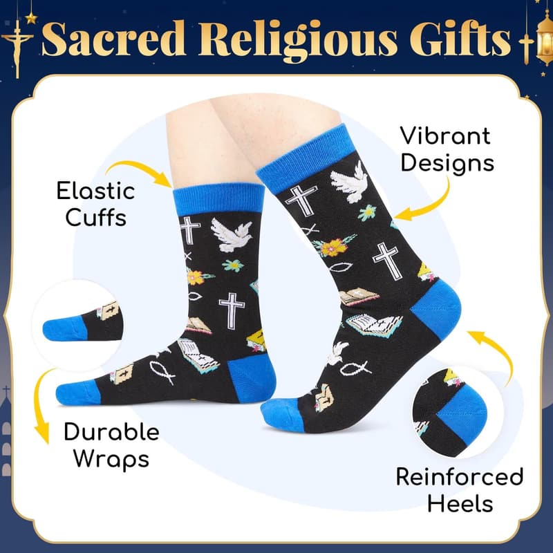 Pastor Appreciation Gift - Religious Jesus Design Socks