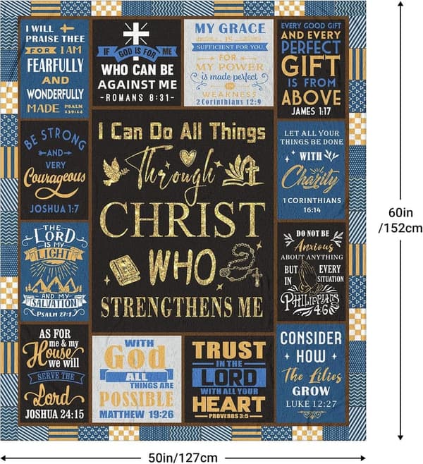 Christian Baptism Blanket Gift for Boys - 60