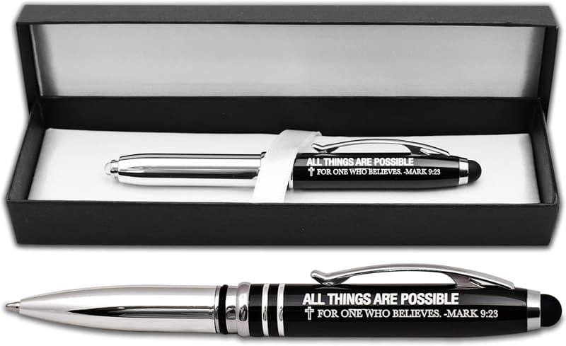 Christian Gift Pen with Engraved Bible Verse - 
