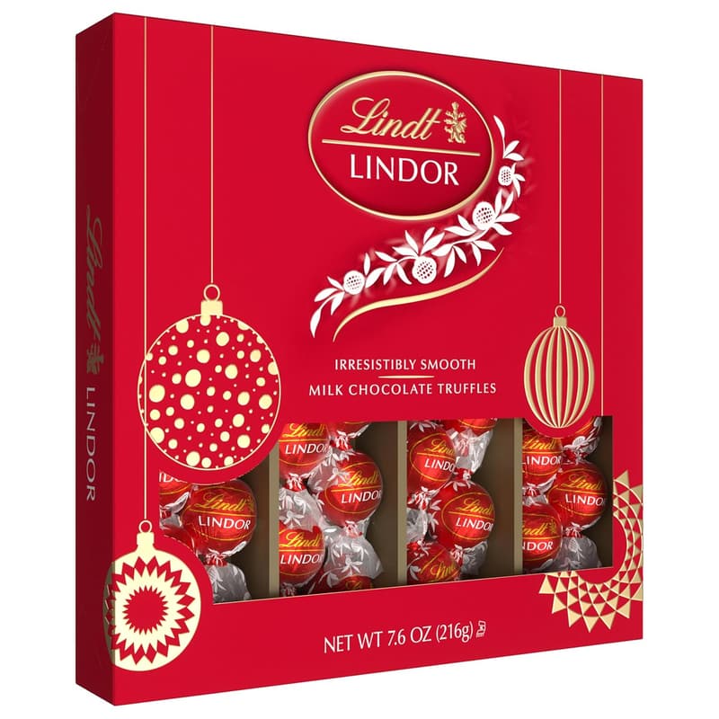 Assorted Lindt LINDOR Milk Chocolate Truffles Gift Box, 7.6 oz.