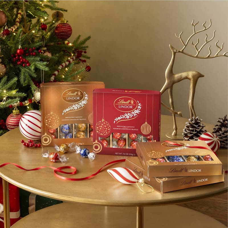 Assorted Lindt LINDOR Milk Chocolate Truffles Gift Box, 7.6 oz.