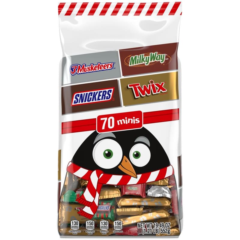 Christmas Candy Bars Assortment - 70 Ct Minis