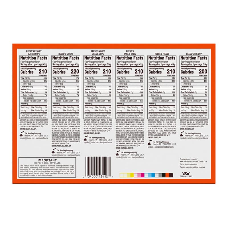 REESE'S Assorted Peanut Butter Candy Bulk Box, 44.1 oz