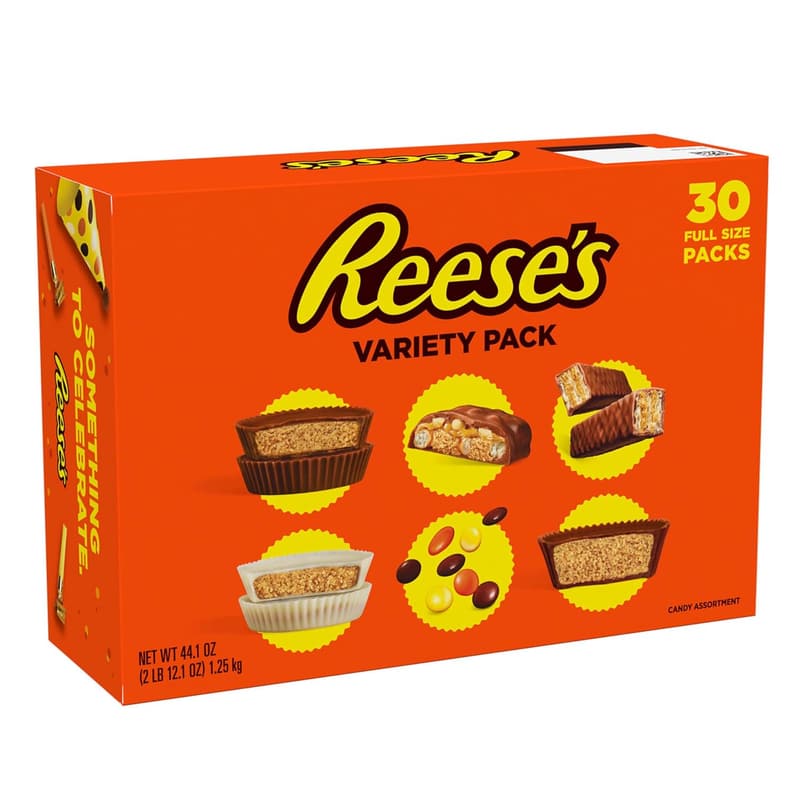 REESE'S Assorted Peanut Butter Candy Bulk Box, 44.1 oz