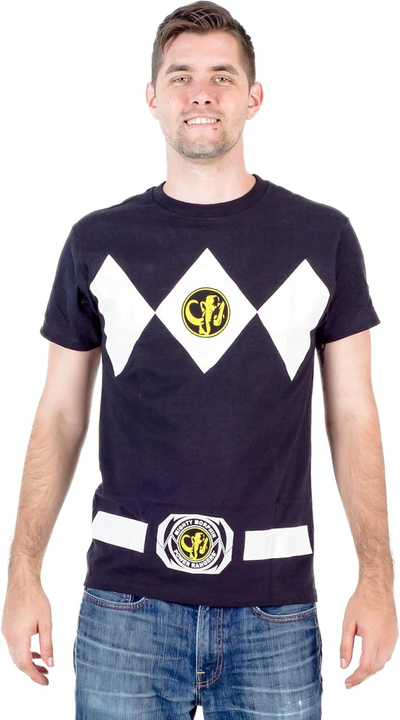 Black Ranger Costume T-Shirt for Power Rangers Fans