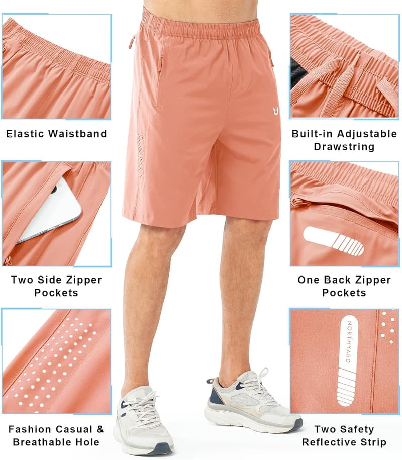 Men's Quick-Dry Athletic Running Shorts - Lightweight Sports Gear