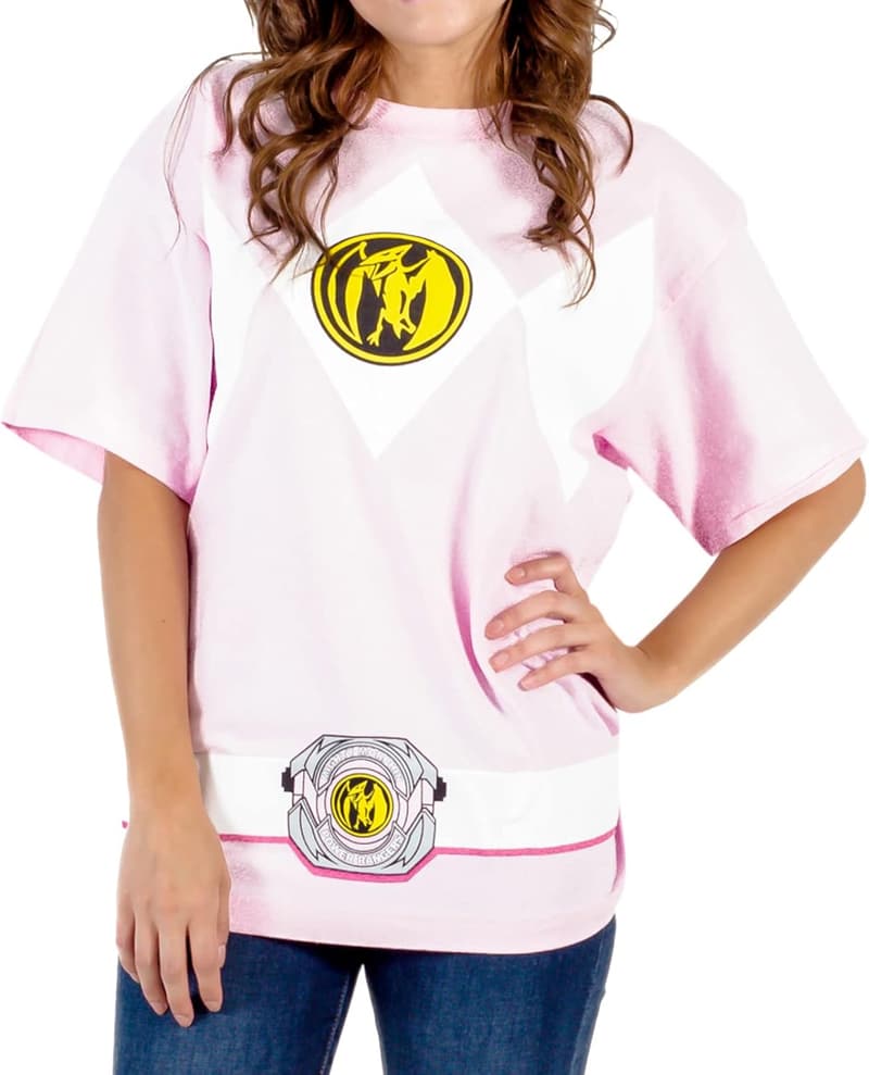 Pink Ranger Costume T-Shirt for Power Rangers Fans