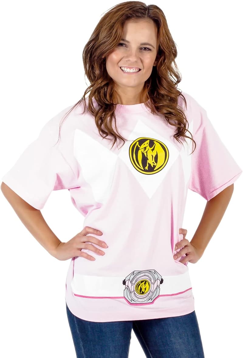 Pink Ranger Costume T-Shirt for Power Rangers Fans