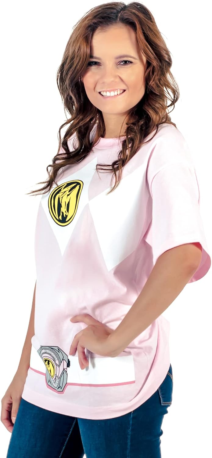Pink Ranger Costume T-Shirt for Power Rangers Fans