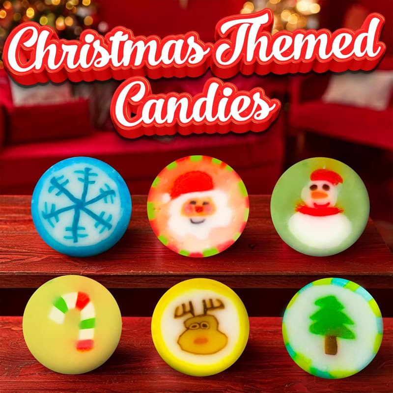 Christmas Hard Candy Variety Pack - 1 LB (Approx. 118 Pieces)
