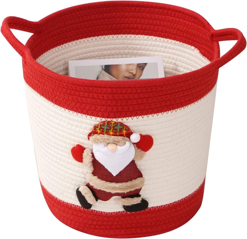 Christmas Storage Basket - Boho Decor for Teens & Moms
