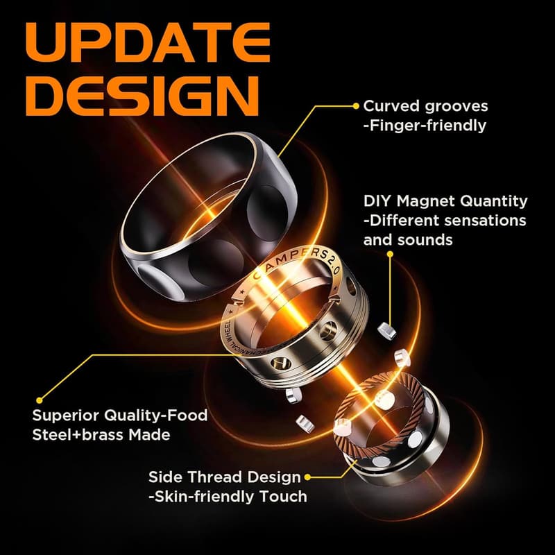 DIY Magnetic Fidget Ring – Stainless Steel Stress Relief Toy