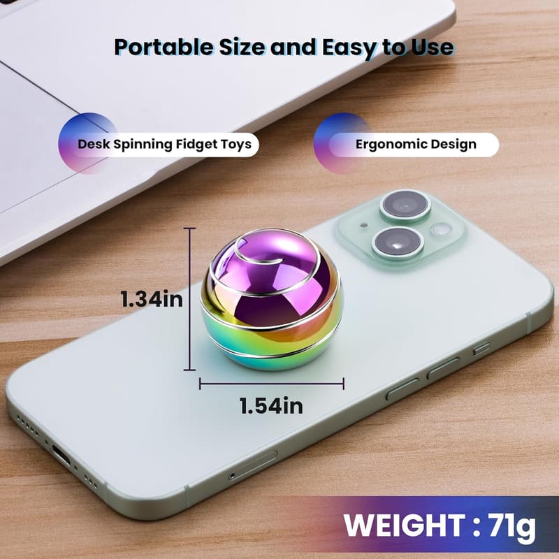 Kinetic Fidget Spinner Ball - Anxiety Relief Toy for All Ages