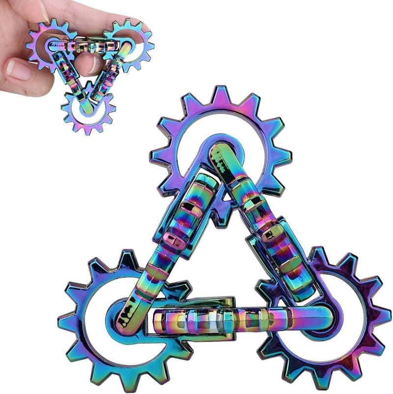 Quiet Infinity Gear Fidget Toy - Unique Metal Stress Relief Tool