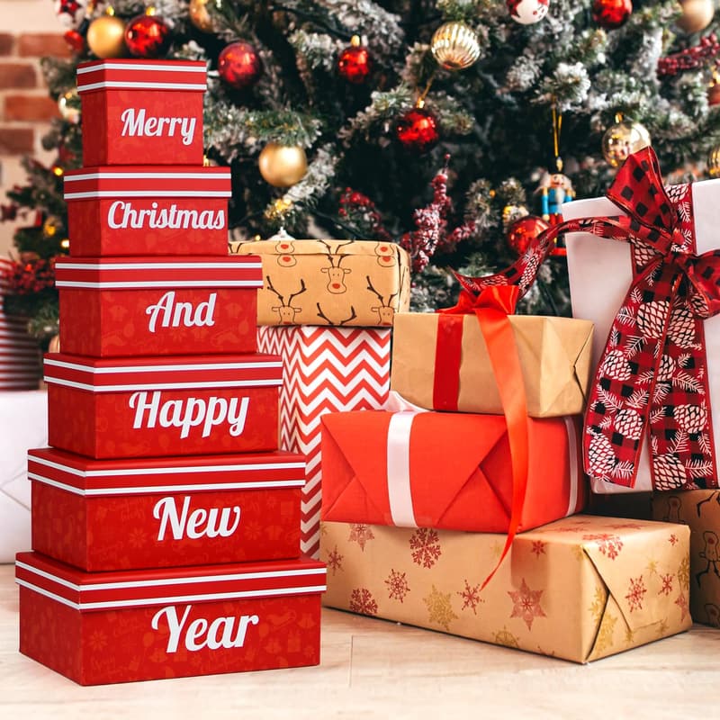Gourmet 6-Tier Nut Snack Gift Tower for Christmas