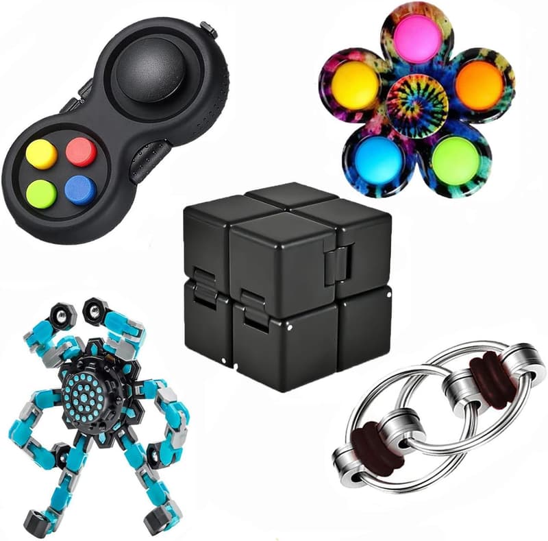 Fidget Toy Set for Stress Relief - 5 PCS for Adults & Kids