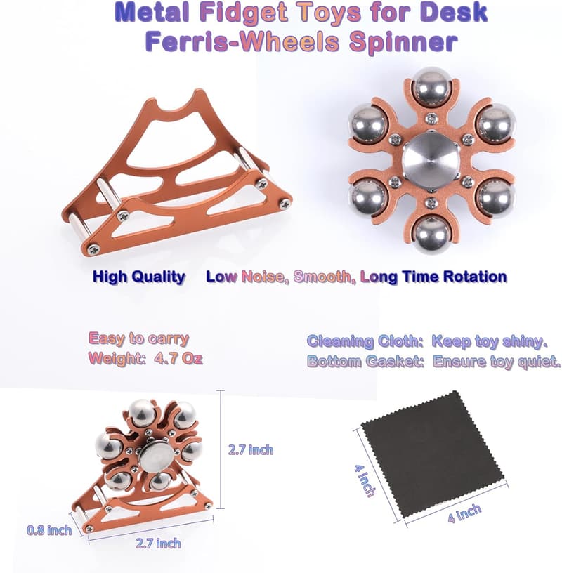Kinetic Metal Spinner Toy - Stress Relief for All Ages