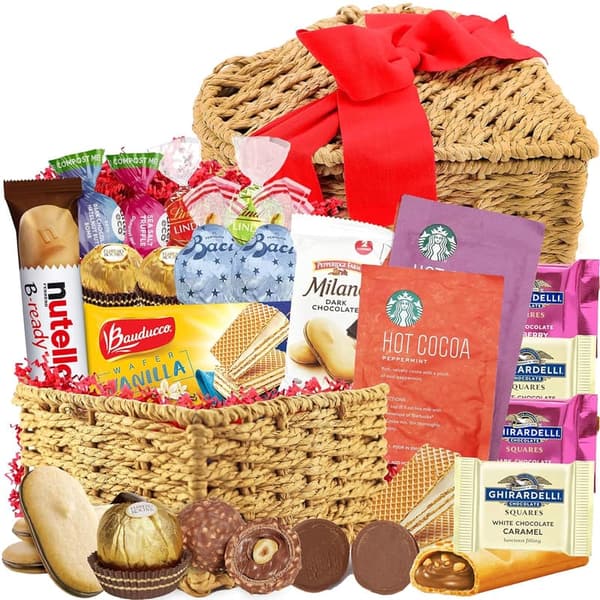 Gourmet Chocolate and Cookie Gift Box for Christmas
