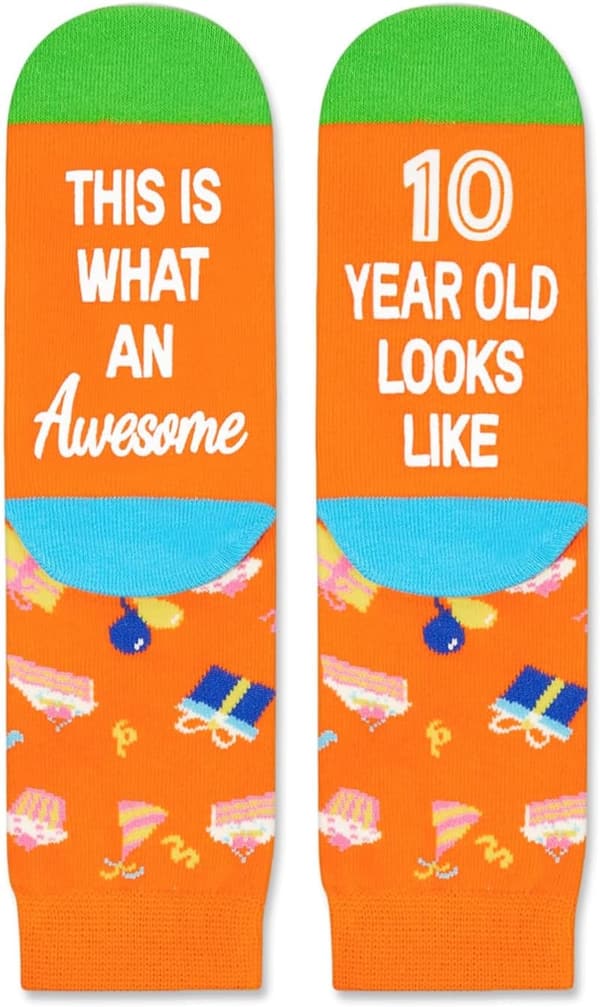 Birthday Gift Socks for Kids Ages 3-11