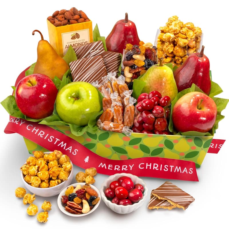 Christmas Fruit and Gourmet Gift Basket
