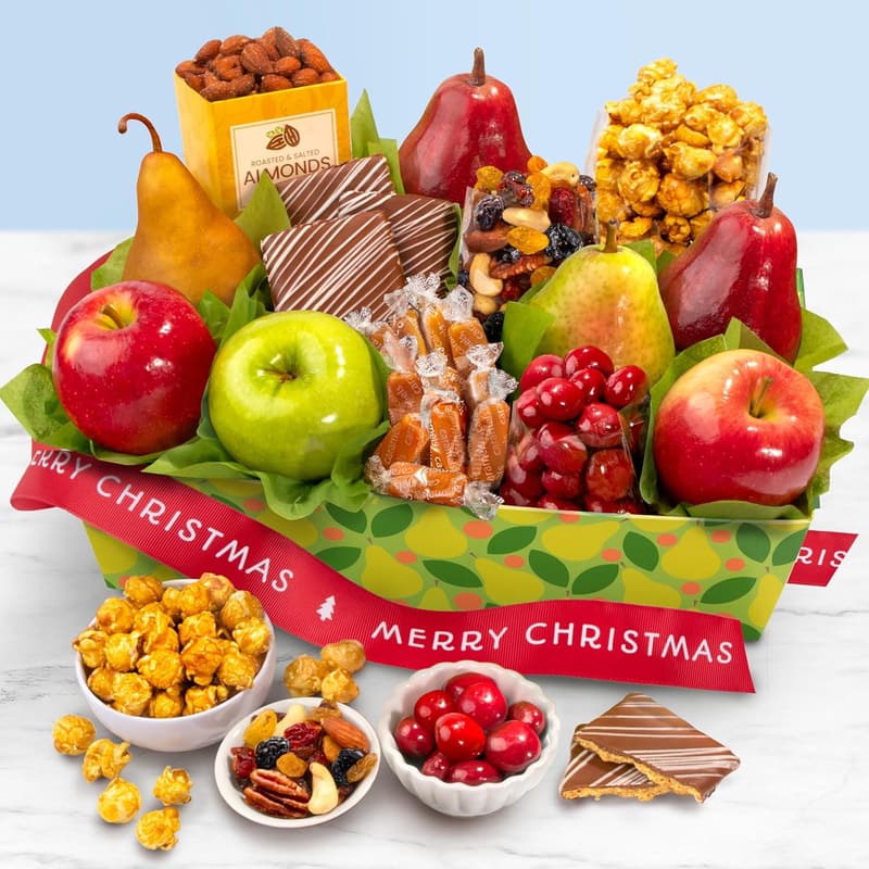 Christmas Fruit and Gourmet Gift Basket