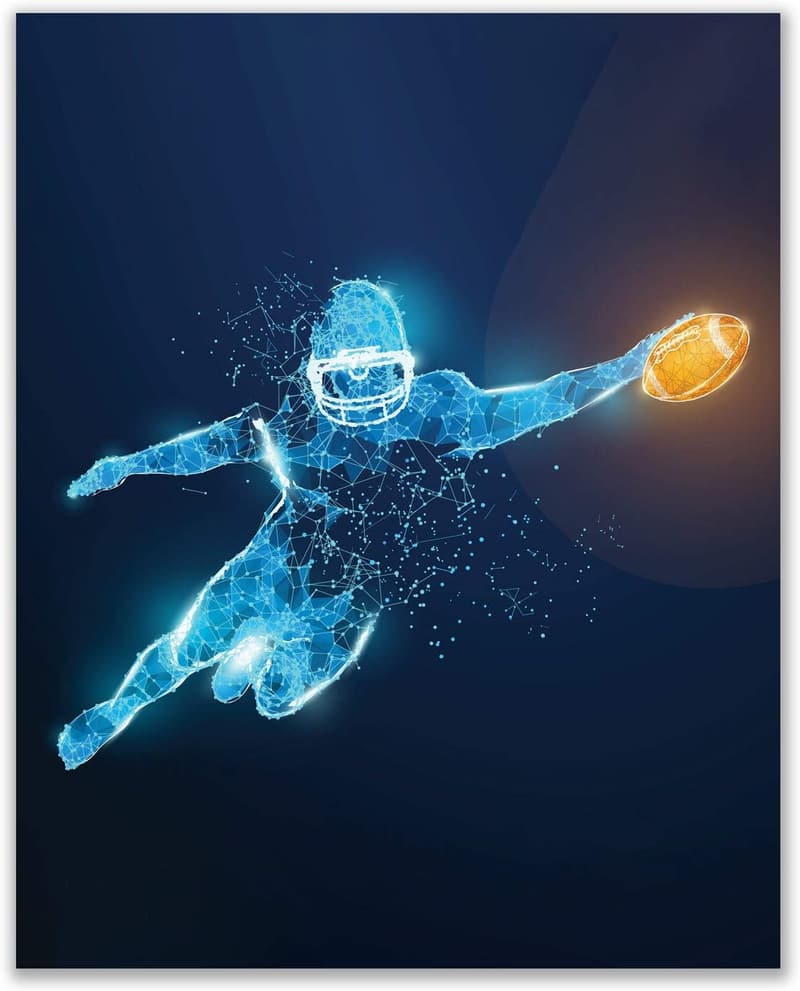 Football X-Ray Wall Art Prints - Set of 4 Unframed (8x10)