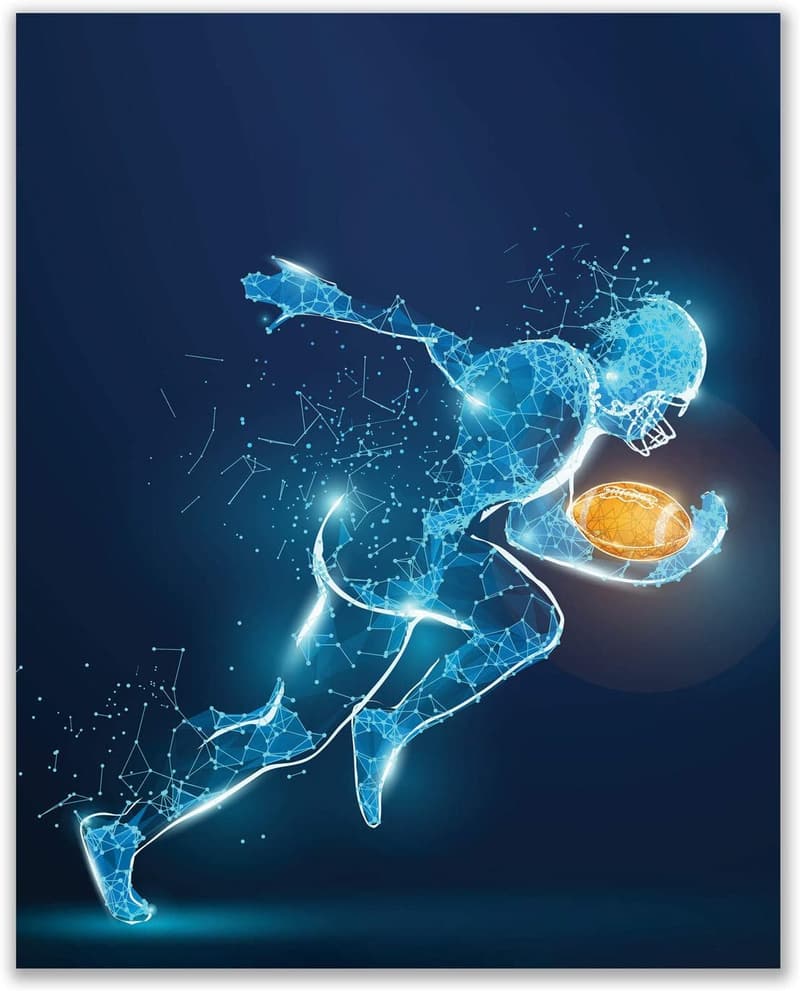 Football X-Ray Wall Art Prints - Set of 4 Unframed (8x10)
