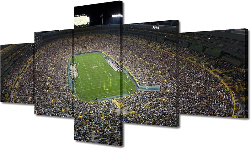 Green Bay Packers Stadium Wall Art - 5-Piece Canvas Set