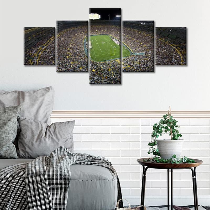 Green Bay Packers Stadium Wall Art - 5-Piece Canvas Set