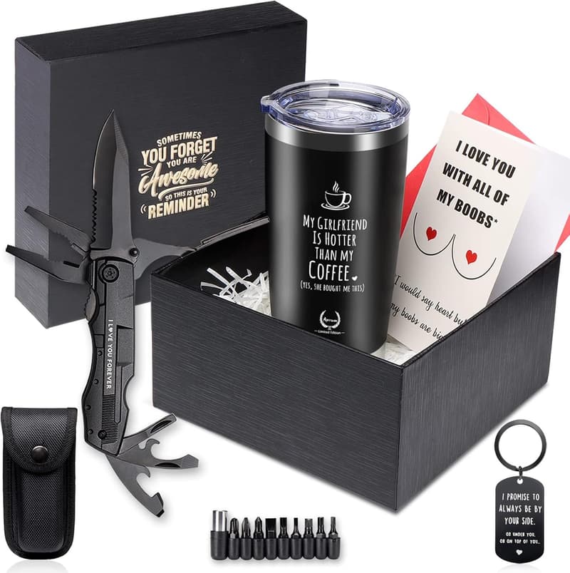5-in-1 Survival Gift Box for Him - Insulated Tumbler & Multi-Tool