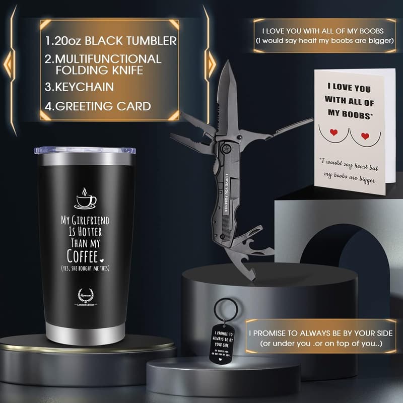 5-in-1 Survival Gift Box for Him - Insulated Tumbler & Multi-Tool