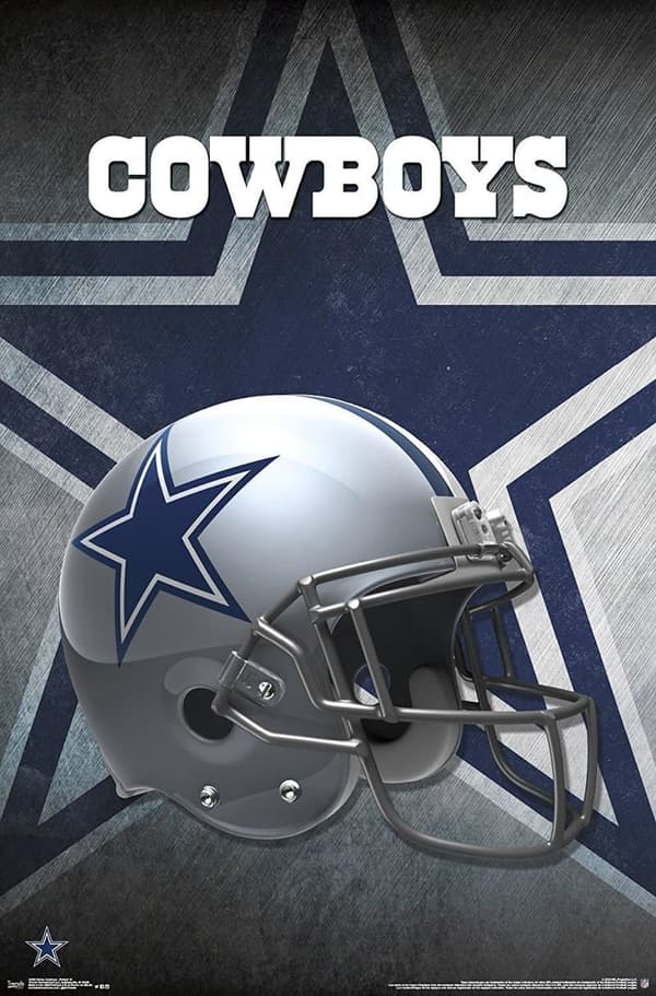 Dallas Cowboys NFL Helmet Wall Poster - Unframed 22.375