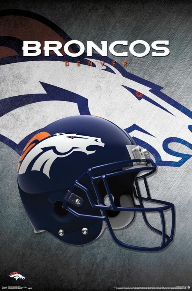 NFL Denver Broncos Helmet Wall Poster, 16