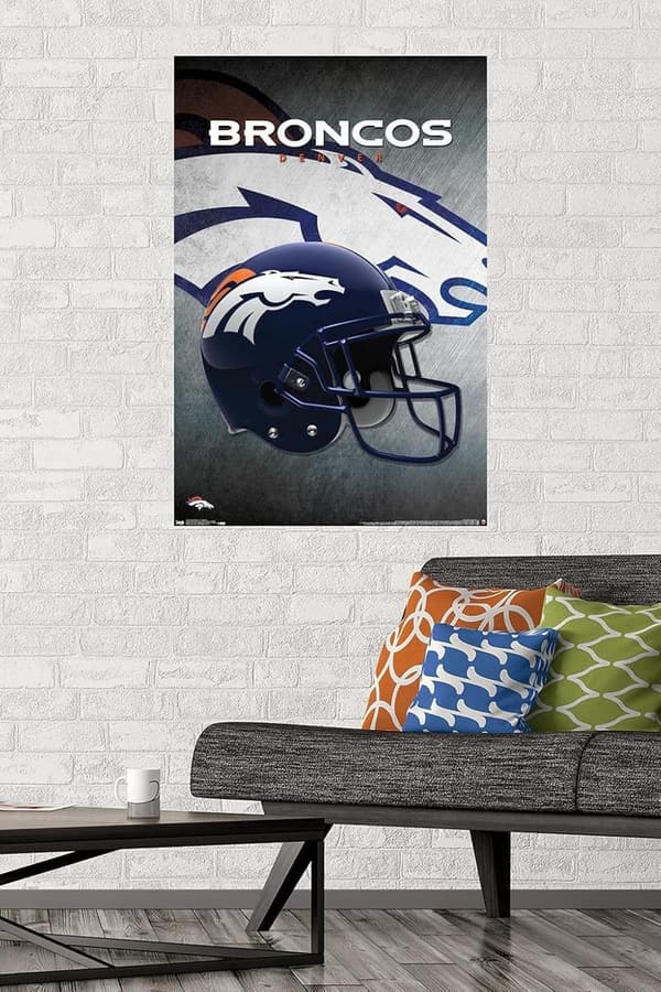 NFL Denver Broncos Helmet Wall Poster, 16
