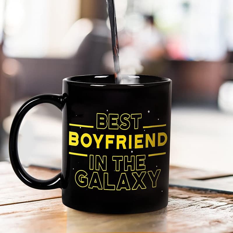 Funny Birthday Coffee Mug for Boyfriend - 11 oz Galaxy Theme
