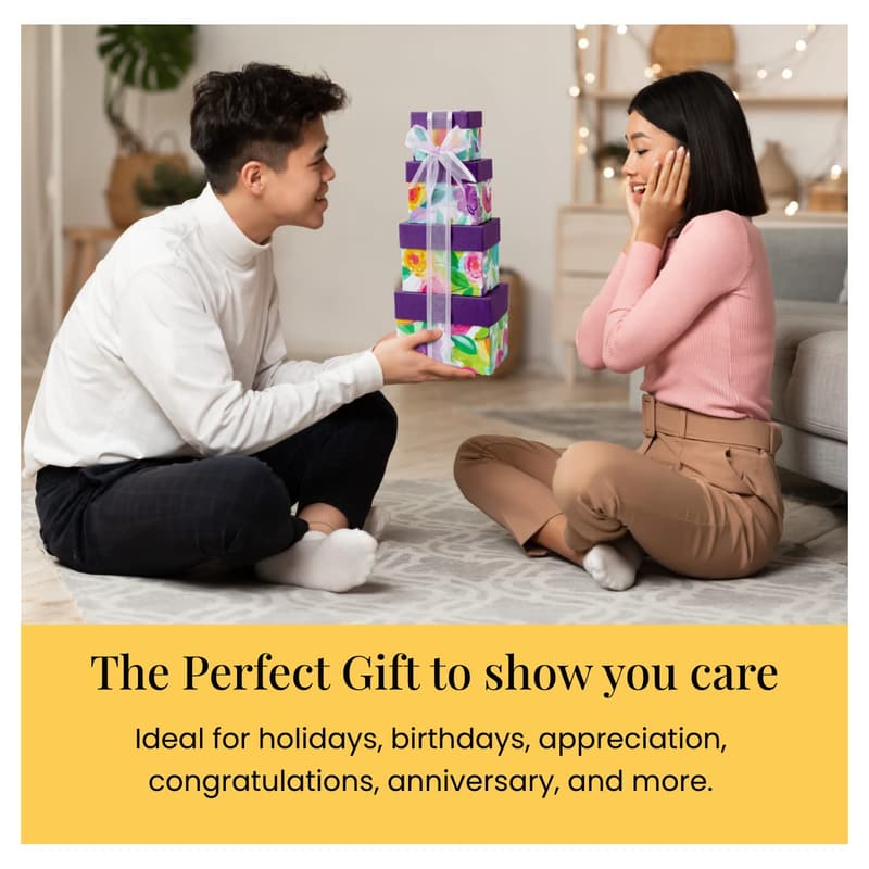 Mother's Day Snack Gift Basket Tower for Women and Families