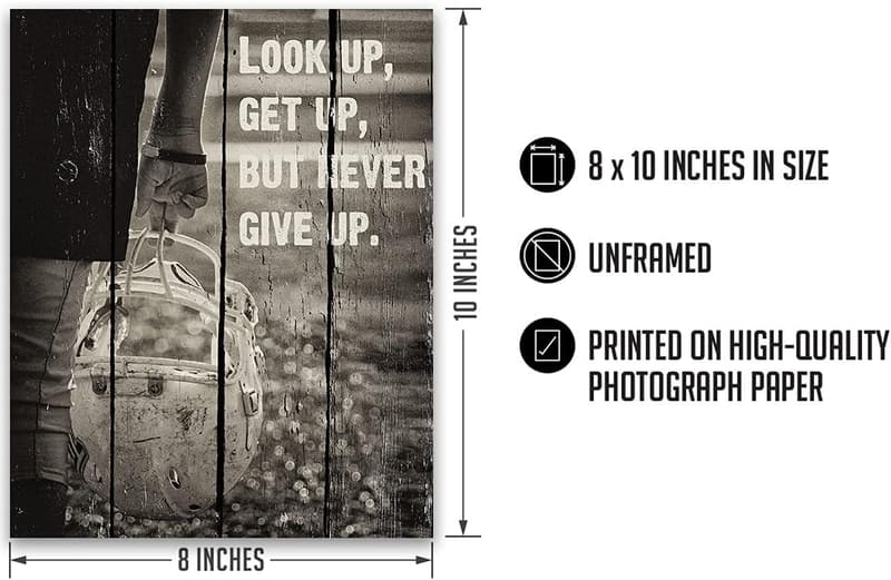 Inspiration for Athletes - Unframed Football Wall Art Print