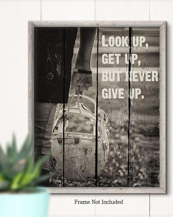 Inspiration for Athletes - Unframed Football Wall Art Print