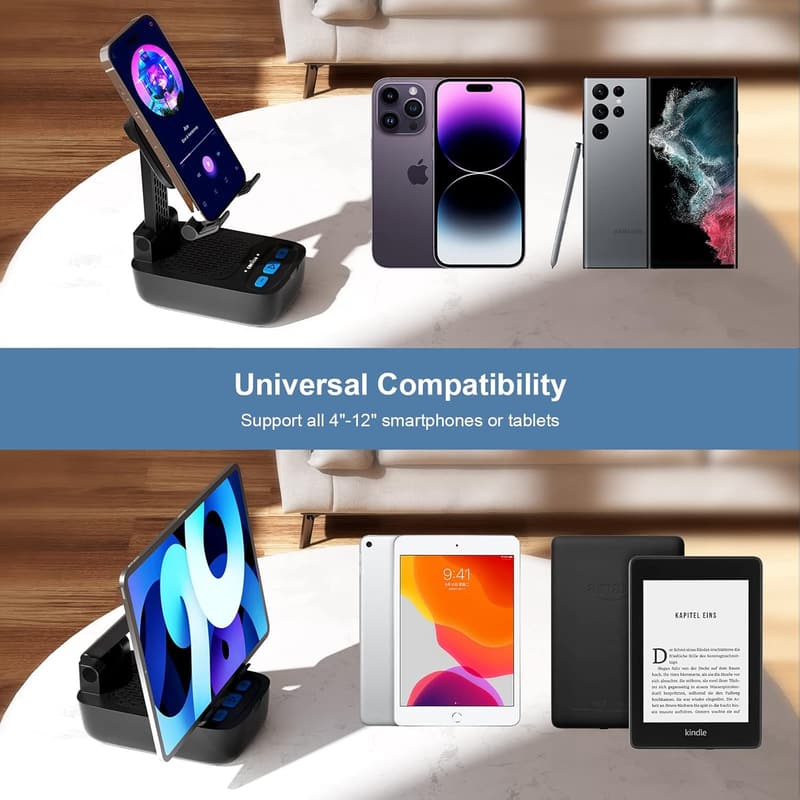 Birthday Gifts: Bluetooth Speaker & Phone Stand for Home/Outdoors