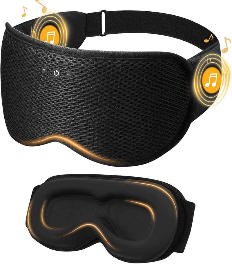 Bluetooth Sleeping Mask with 3D Contour and Stereo Speakers