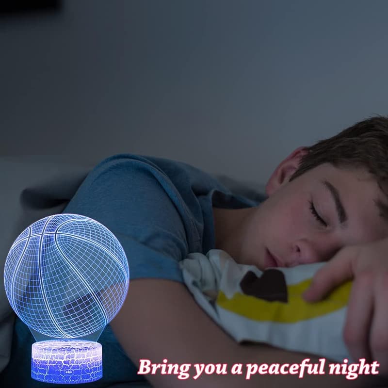 Basketball Night Light - 3D LED Lamp with Remote & 16 Colors