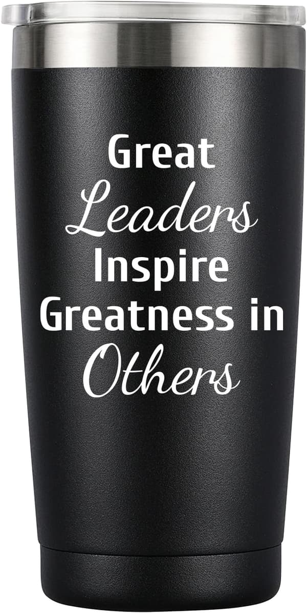 Boss Appreciation Gift: 20oz Black Stainless Steel Tumbler