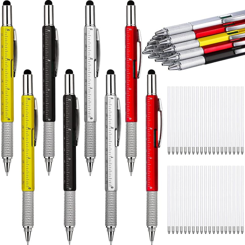 6-in-1 Multitool Pen Gift for Men with 40 Refills