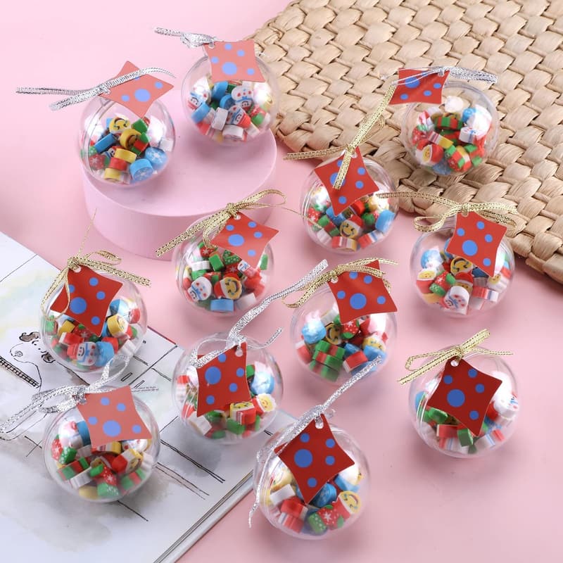 Cute Christmas Erasers - 12 Pack Classroom Decorations and Favors