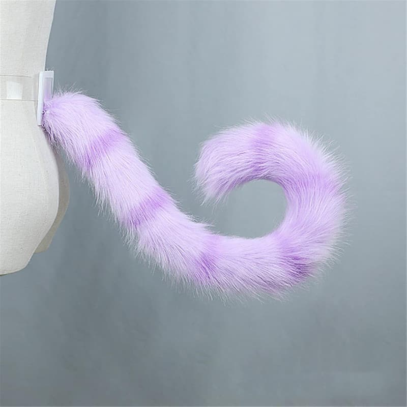 Women's Halloween Cat Ear Headband & Furry Tail Costume Set