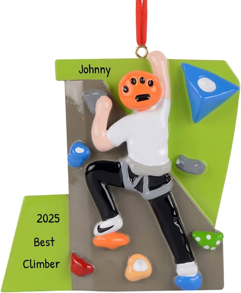Personalized Bouldering Ornament 2024 for Kids